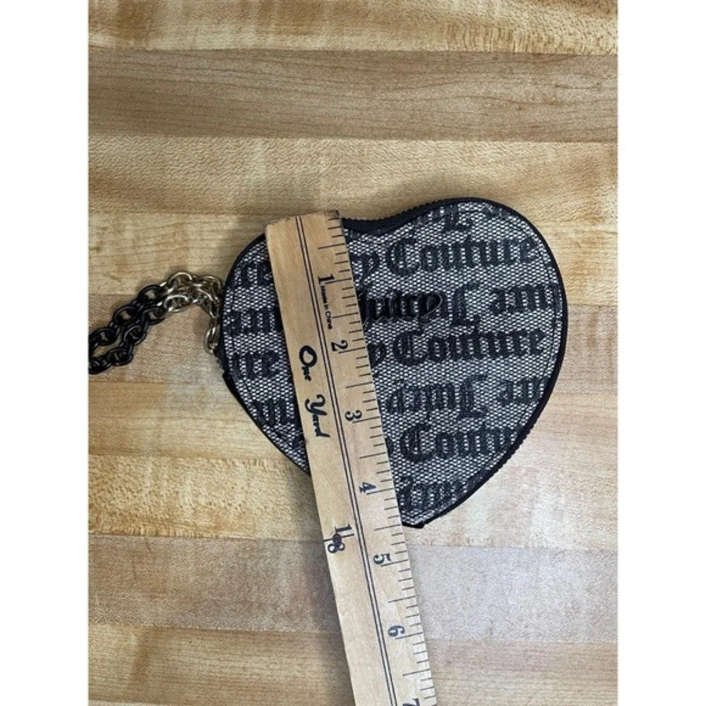 Juicy Couture Heart Shaped Purse Charm Keychain Wristlet.‎